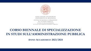 scuola pubblica bologna UNIBO Scuola di Specializzazione in Studi sull'Amministrazione Pubblica