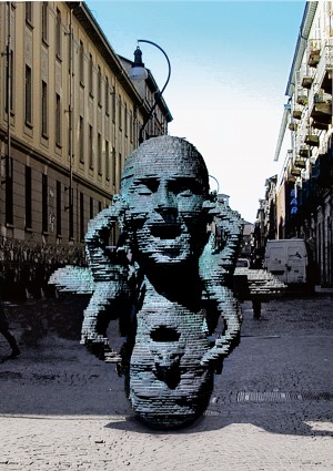 scultura torino Statua di Marc Didou - 