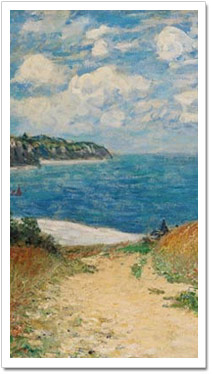 Cammino al mare tra campi di grano, a Pourville - Claude Monet